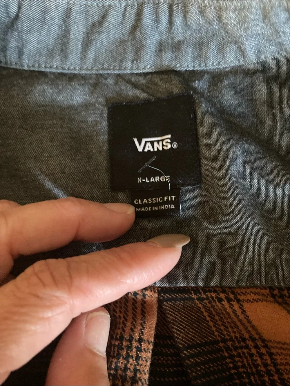 Vans Men's Black & Brown Plaid Shirt Jacket